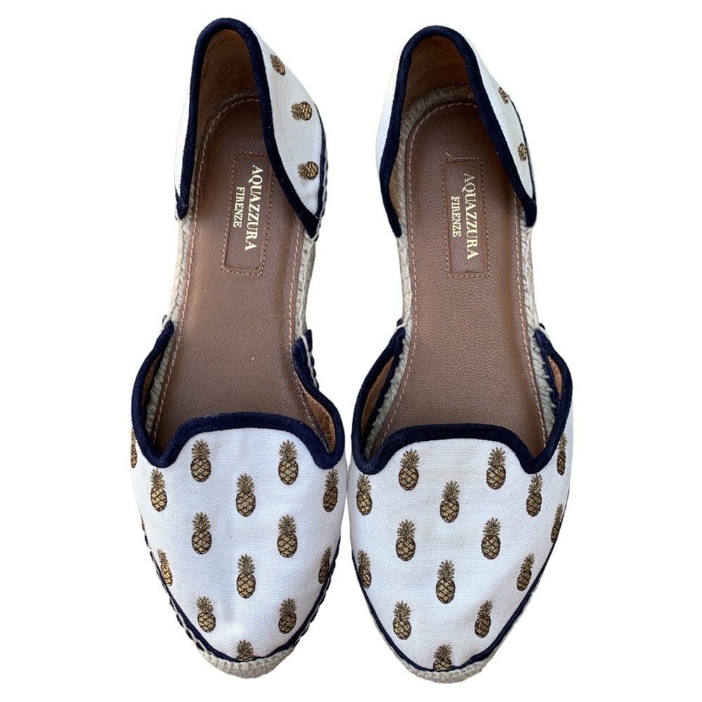 Aquazzura Chiqui Espadrille Pineapple Flats